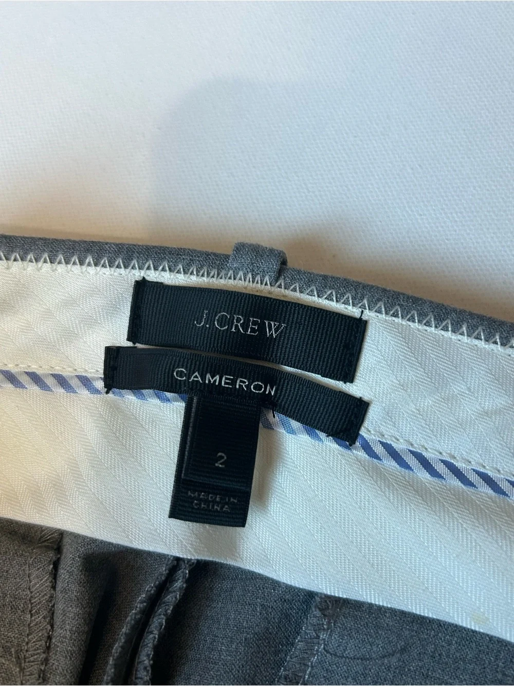 J.Crew Cameron Slim Ankle Crop Pants Size 2 Gray Career Office Trousers
